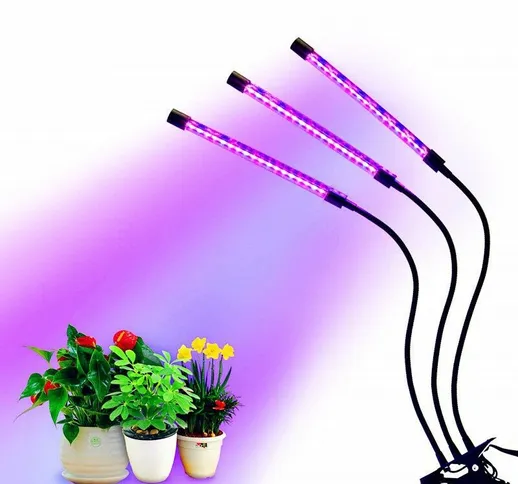 60 LED Lampada da orticolazione, 3 teste Grows Light Light 360 ° Illuminazione orticole 10...