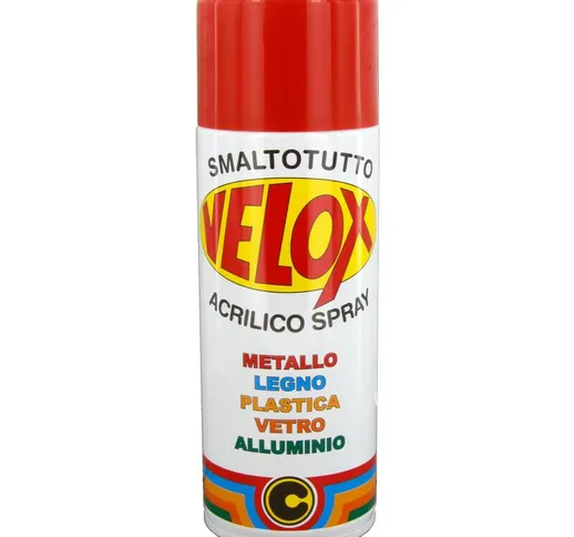 6Pz Velox Spray Acrilico Rosso Fuoco Ral 3000
