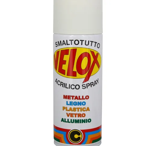 6Pz Velox Vernice Spray Acrilico Avorio Opaco 400 Ml Non Ingiallente