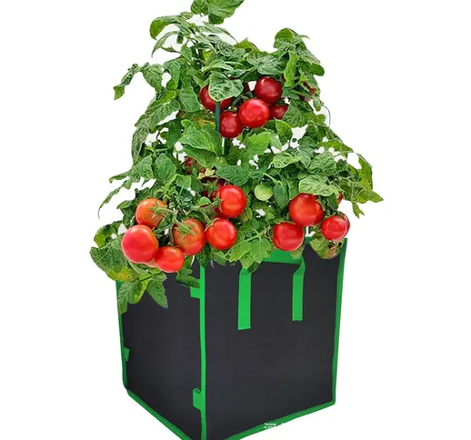 7 Gallon Garden Grow Bags Fioriera Quadrata Aiuole per Coltivazione Vasi con Manici Conten...