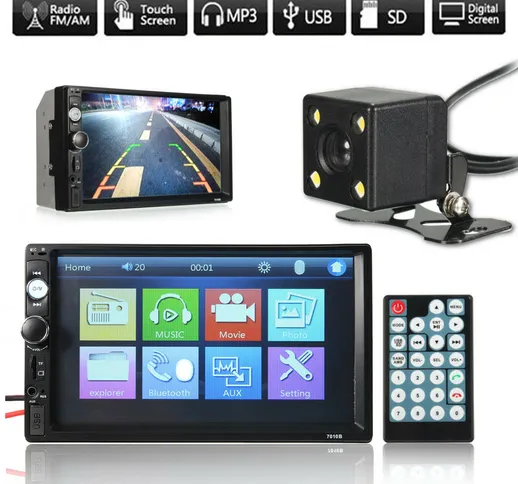 7 pollici Car Stereo Radio MP5 Lettore MP3 FM USB AUX Full HD bluetooth Touch Screen Telec...