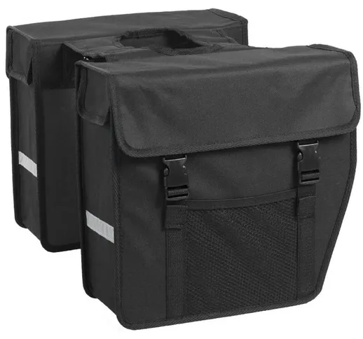 Borsa Doppia per Bicicletta 24 L Nera - Nero - 7-series