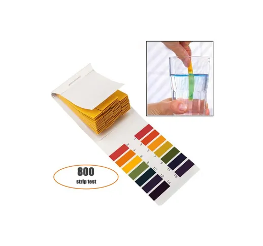 800 Strisce Test pH 1-14 Universale Laboratorio Acqua Carta Tornasole Indicatore Piscina S...