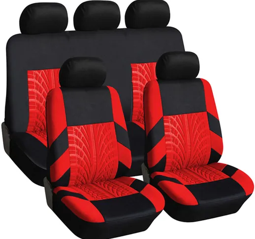 9Pcs Luxury Car Seat Covers Front +Back Seat Black Scratch proof Four Seasons Bottoms Prot...