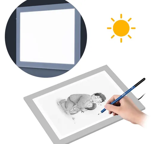 A4 Ultra Bright LED Light Box Tracing Pad 25000 Lux Stepless Dimming Drawing Artcraft Boar...