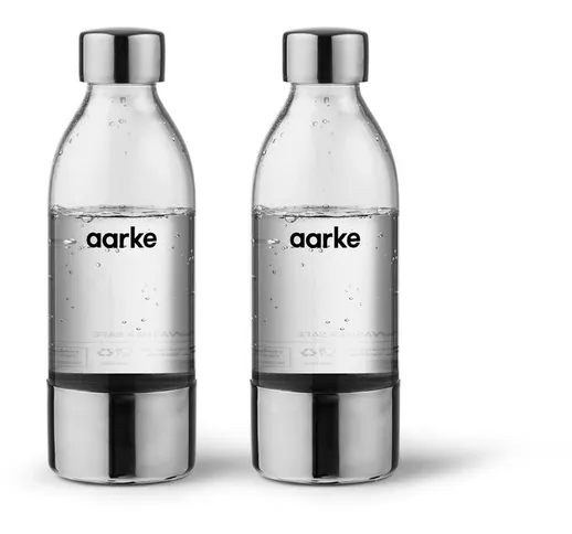 2 Pacchi Bottiglie per Gasatore d'acqua Carbonator 3, senza bpa con Dettagli in Acciaio (4...