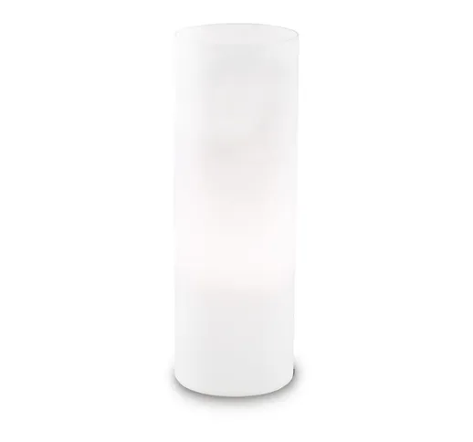 Ideal Lux - Lampada Da Tavolo 1 Luce Edo Grande In Vetro Bianco - Bianco
