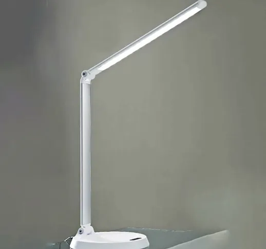 Abat-jour Illuminando delta 6w led 440lm 3000°k abs dimmerabile lampada tavolo scrivania i...
