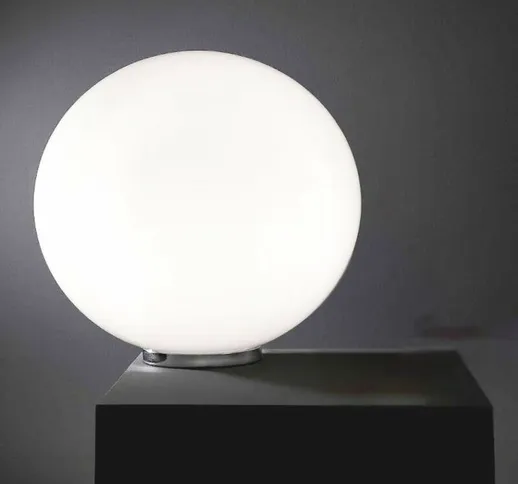 Abat-jour Illuminando sfera lu g 40cm e27 led lampada tavolo moderna vetro bianco latte lu...