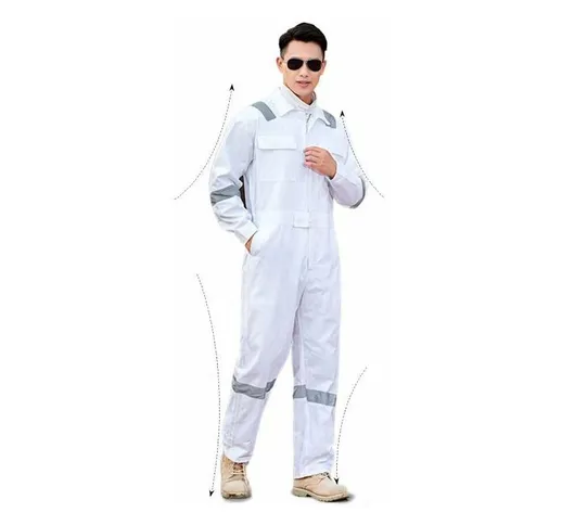 Abbigliamento protettivo, vestiti da giardinaggio, tuta, (bianco XXXL)