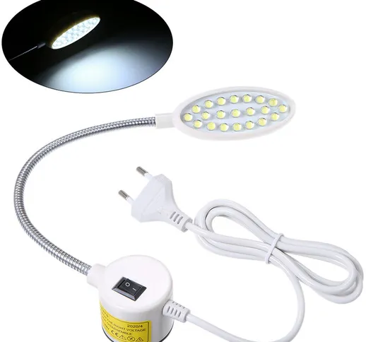 Asupermall - AC110-250V 1W 21 LED Lampada per cucire Lampada per lampada Manopola girevole...