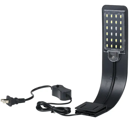 AC220V 10W 24 LED Luce per acquario Lampada per barattolo di pesce Luce bianca / blu porta...