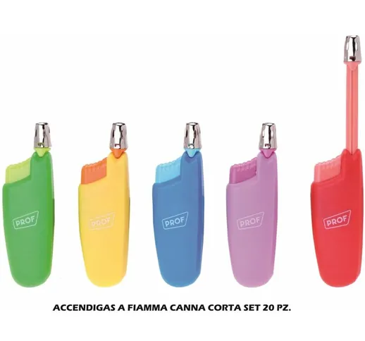 Accendigas A Fiamma Canna Corta Set 20 Pz. 42411492