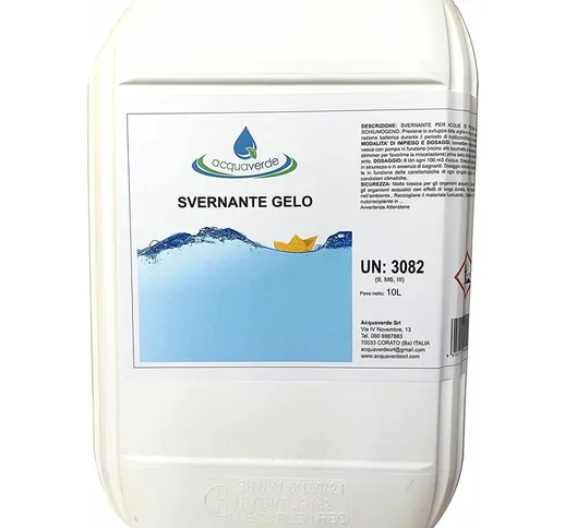 Svernante gelo trattamento invernale acqua piscina antialghe antibatterico 10 kg - Acquave...