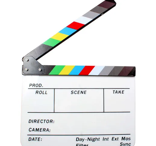 Acrilico Clapboard Dry Erase Director Film Movie Clapper Board Ardesia 9.6 * 11.7in