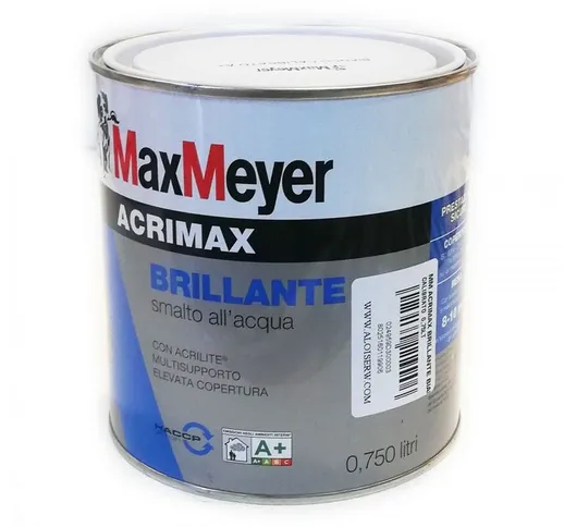 Acrimax 750ml smalto base acqua tutti i ral 3000, colore ral 3009 - rosso ossido, brillant...