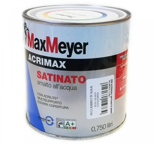 Acrimax 750ml smalto base acqua tutti i ral 3000, colore ral 3013 - rosso pomodoro, brilla...