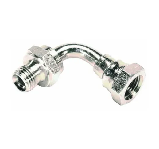 Adattatore 90° maschio/femmina girevole filetto gas svasato 60° da 3/4" 16159