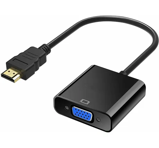 Soekavia - Adattatore da HDMI a VGA con audio da 3,5 mm e connettore micro USB, convertito...