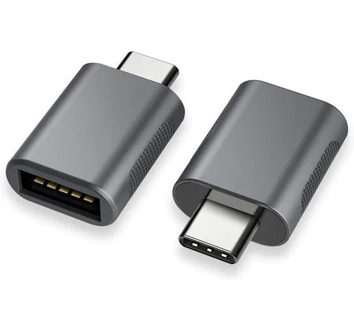 Adattatore da USB C a USB (2 pezzi), adattatore da USB-C a USB 3.0, da USB tipo C a USB, a...