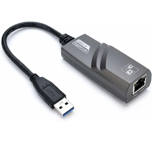 Adattatore di rete da USB 3.0 a RJ45 Gigabit Ethernet USB Rete da 1000 Mbps Compatibile co...