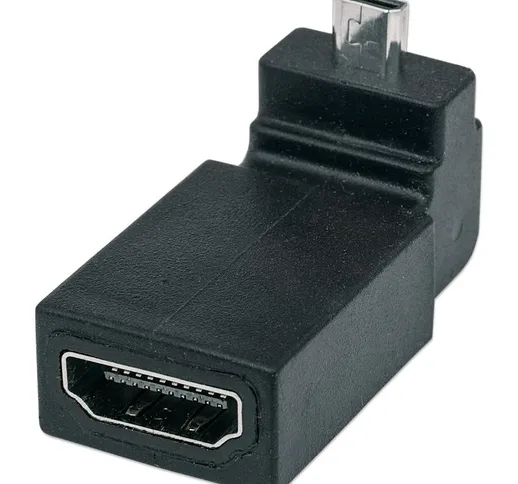 Adattatore hdmi a Femmina / Micro d Maschio Angolato Nero