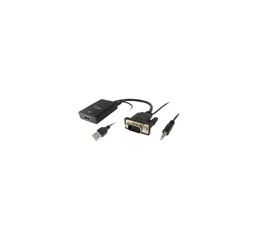 Adattatore hdmi maschio vga a femmina con jack audio 3.5  119038