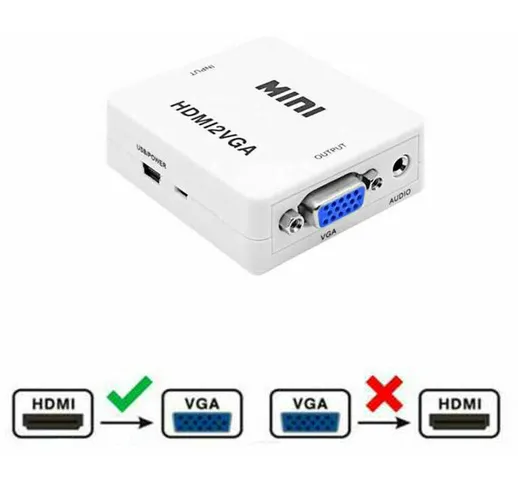 Adattatore mini convertitore digitale hdmi vga analogica audio jack 3.5MM E-012