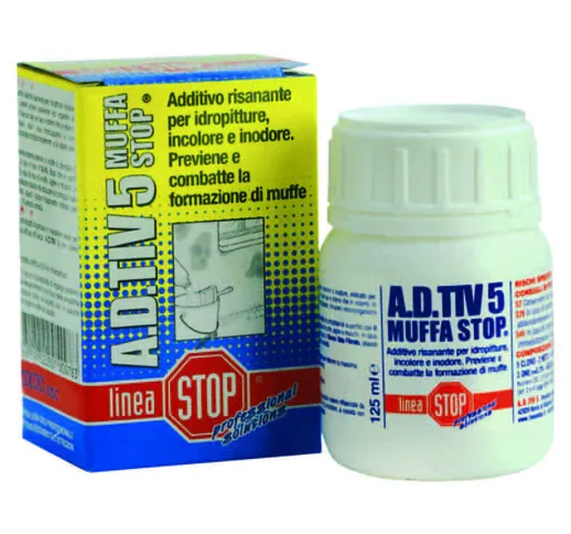 A.d.tiv 5 muffa stop - ml.250 flacone diluire in lt.10/14 idropittura