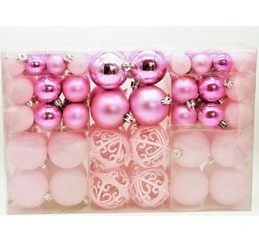 Addobbi di natale palline decorazioni per albero di natale addobbi natalizi mpn: 100 rosa