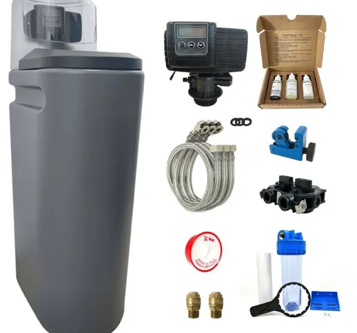 Addolcitore d'acqua 20L Fleck 5600 SXT completo di pre-filtrazione e accessori di montaggi...