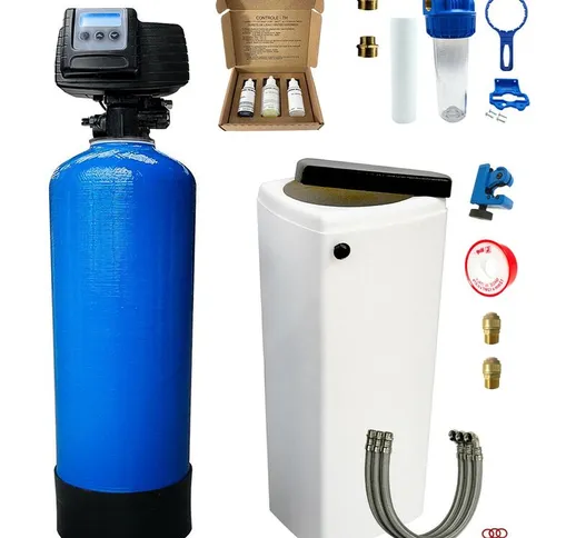 Toodo - Addolcitore Acqua Biblocco 16l Fleck 5600 Sxt Completo Di Kit Di Installazione