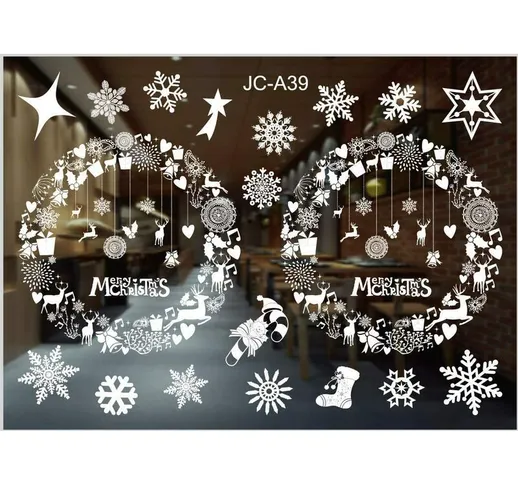 Briday - Adesivi per finestre natalizie Adesivi per decorazioni natalizie Noel Deco Decora...