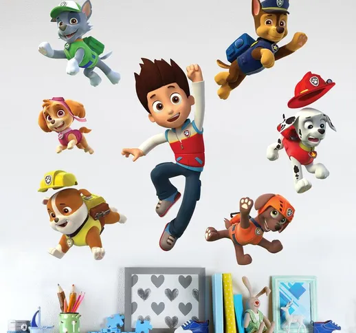 Adesivo murale - PAW Patrol - On Mission With Ryder Dimensione L×H: 80cm x 120cm