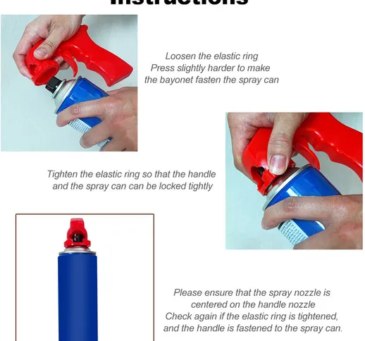 Aerosol Painting Spray Handle with Full Grip Trigger for Painting Car Maintenance(Can is n...