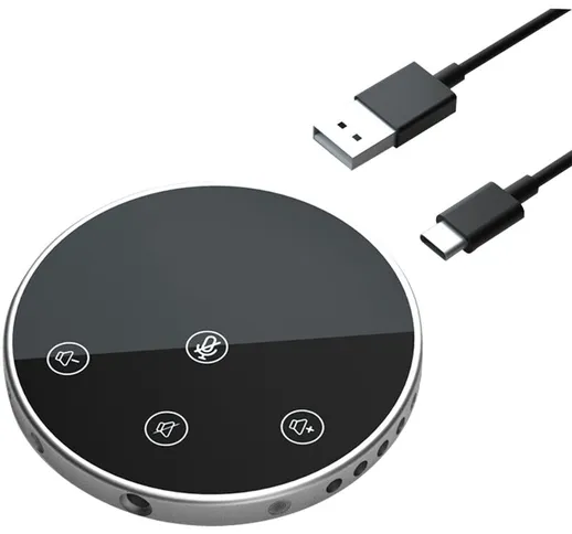Aibecy Desktop USB Vivavoce per conferenze Microfono Condensatore omnidirezionale a 360¡ã...