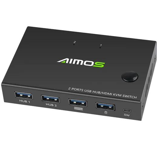  AM-KVM201CC Switch KVM HDMI a 2 porte Supporto 4K * 2K @ 30Hz Switch KVM HDMI Tastiera Mo...