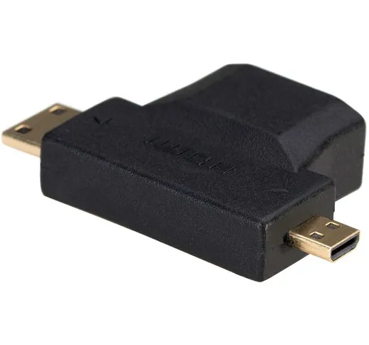 AK-AD-23 - Adattatore Mini e Micro hdmi (connettore hdmi femmina a Mini hdmi maschio) - Ak...