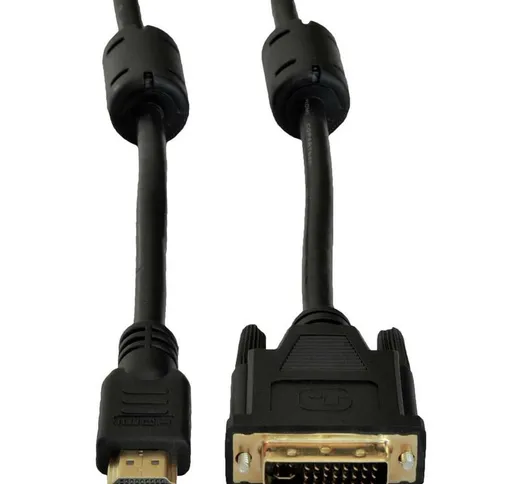 Akyga AK-AV-11 Adattatore per cavi video 1,8m HDMI Tipo A (Standard) DVI-D Nero - Adattato...