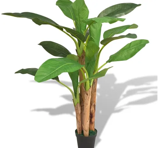 Albero Banana Artificiale con Vaso 175 cm Verde