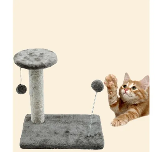 Albero con gattino 30 * 20 * 10 cm (grigio)
