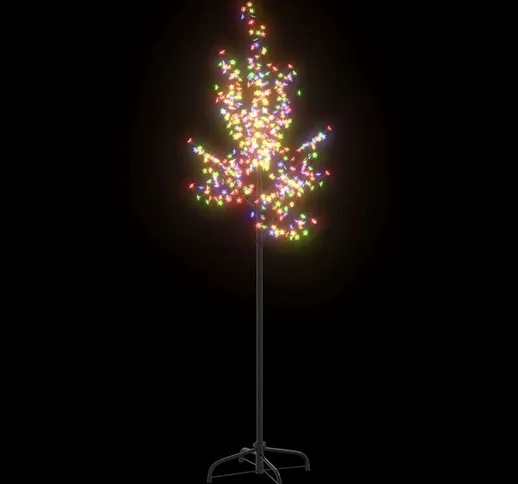 Vidaxl - Albero di Natale 220 led Luce Colorati Ciliegio in Fiore 220 cm Multicolore
