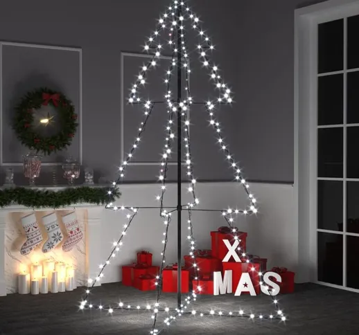 Albero di Natale a Cono 240 led per Interni Esterni 118x180 cm