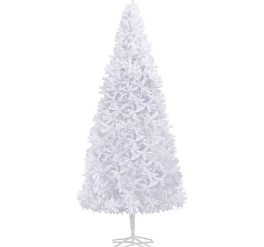 vidaXL Albero di Natale Artificiale 500 cm Bianco - Bianco