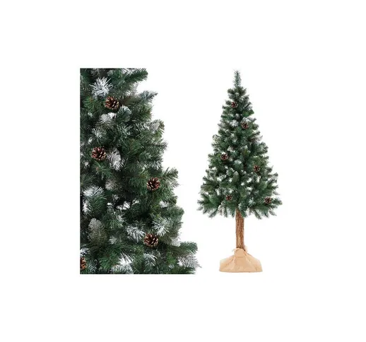 Albero di Natale artificiale a forma di pino diamante denso di 220 cm