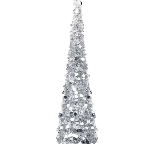 Albero di Natale Artificiale Apribile Argento 180 cm pet
