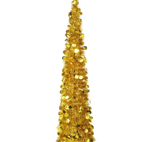 Albero di Natale Artificiale Apribile Oro 150 cm pet