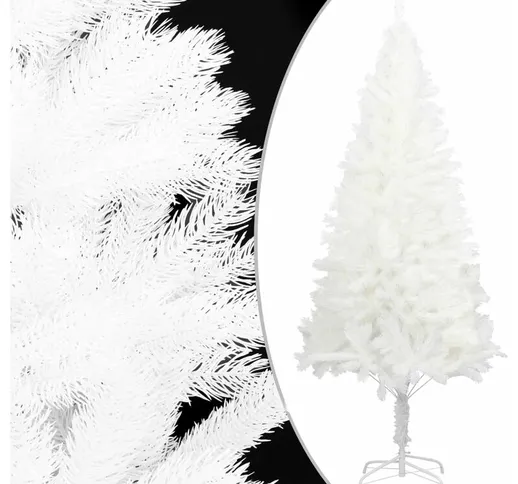 Albero di Natale Artificiale con Aghi Realistici Bianco 180 cm