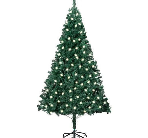 Albero di Natale Artificiale con led Rami Folti Verde 120 cm