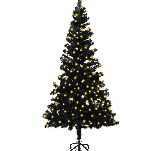 Albero di Natale Artificiale con led Supporto Nero 150 cm pvc
